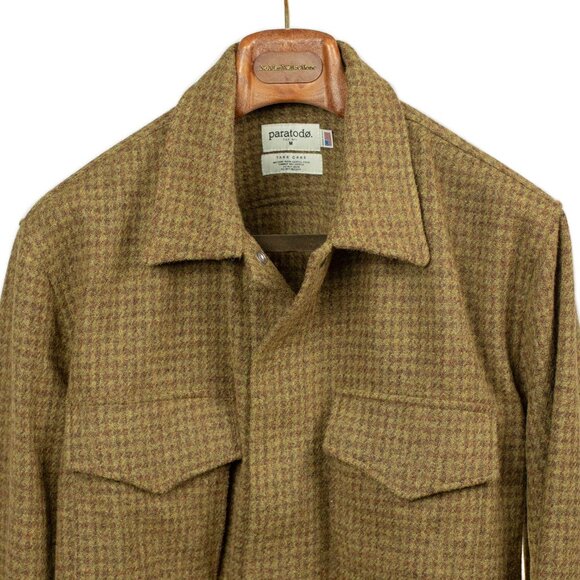 BNWOT - Paratodo London 68 jacket in olive and brown houndstooth wool - MiUSA - Picture 5 of 10